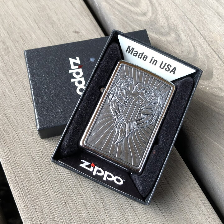 楽天市場】【並行輸入品】 ZIPPO ジッポー スチールクローム イーグル 