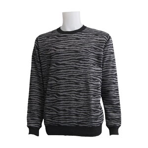 メンズ セーター トレーナー スポーツ ファウンダースクラブ メンズ ゼブラ柄ジャガード 丸首防風セーター FC-0309W 【IR】