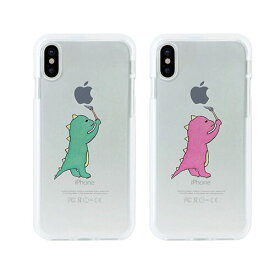 iPhone11 ケース カバー iPhone 11 ソフトクリアケース お絵かきザウルス グリーン ピンク アイフォンDS17263i61R スマホ　スマートフォン docomo au softbank6.1 恐竜 アイフォン セブン ポイント 送料無料 4589753062634