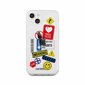 2021 新型 iPhone 13iPhone 13 mini / 13 ProDparks ソフトクリアケース カバー TAG STICKER Warningソフトケース アイフォン docomo SoftBank au 楽天mobileDS21143i13 スマホ スマートフォンRoa 4570047551439