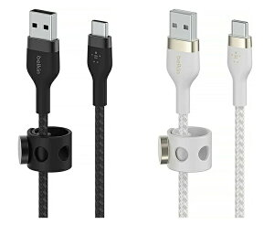 Belkin �x���L�� USB-A to USB-C �ґg�V���R���P�[�u�� �X�}�[�g�t�H���E�^�u���b�g�Ή� �����ϋv USB-IF�F�� 1���[�g�� BOOST CHARGE��Flex CAB010bt1M�@�u���b�N�@�z���C�g