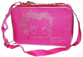 ベティー（ベティ）ブープ　BETTY BOOPバニティーバッグ コスメバッグショルダーバッグ斜め掛けバッグ　ポシェットキュートなピンク　シルバースタッズバッグインバッグ　スーツケースインバッグ