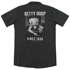 ベティー（ベティ） ブープ　betty boopディッキーズ×ベティーコラボ半袖シャツ　ユニセックスM−XLサイズゆったりめワークシャツスタイル