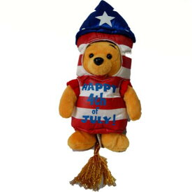 WDW　WDL　くまのプーさん 2002年　独立記念日限定Winnie the Pooh2002 4th of July POOH BEAN BAGアメリカ　直輸入ビーンバッグ　縫いぐるみ