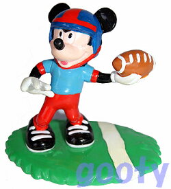 ミッキーマウス　PVCMickey Mouseアメフト（ラグビー）PVC　90年代デッドストックゴム人形