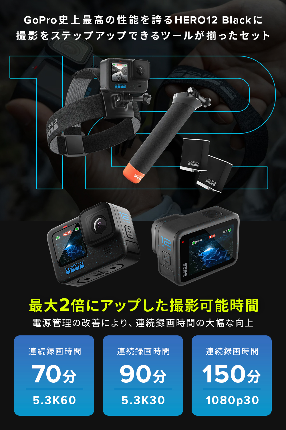 楽天市場】【2年保証付】GoPro公式限定 HERO12 Black アクセサリー