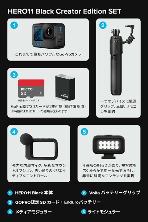 楽天市場】【GoPro公式限定】HERO11 Black クリエーターエディション 