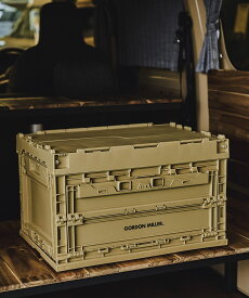 【公式】フォールディングコンテナラック50L コンテナラック 折りたたみ式 コンパクト収納 積み重ね可能 6段まで 頑丈 耐久性 オシャレ コヨーテ オリーブドラブ GORDON MILLER ゴードンミラー