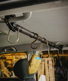 【公式】GORDON MILLER ゴードンミラー　インテリアバー 車用 ロックベルト付 天井スペース 収納 カーインテリア カーアクセサリー 脱落防止ベルト付 伸縮自在 オシャレ コーデュラ