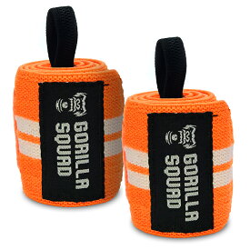 【手首強力固定】リストラップ 筋トレ 60cm ( 24inch ) 7色 手首サポーター ウェイトトレーニング トレーニング 筋肉トレーニング 宅トレ グッズ GORILLA SQUAD ゴリラスクワッド スポーツ 運動 ブルー 赤 サポーター レッド 青 補助 カモフラ カモフラージュ オレンジ