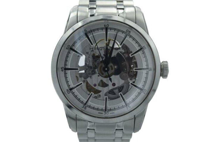 楽天市場】HAMILTON ハミルトン レイルロード スケルトン シルバー文字  