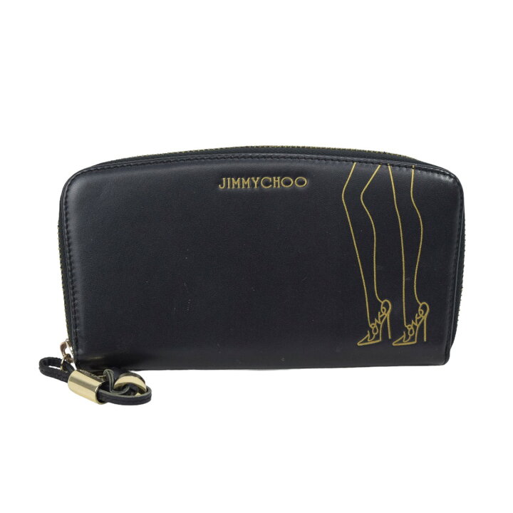 楽天市場】JIMMYCHO ジミーチュウ 長財布 ブラック レザー 【中古