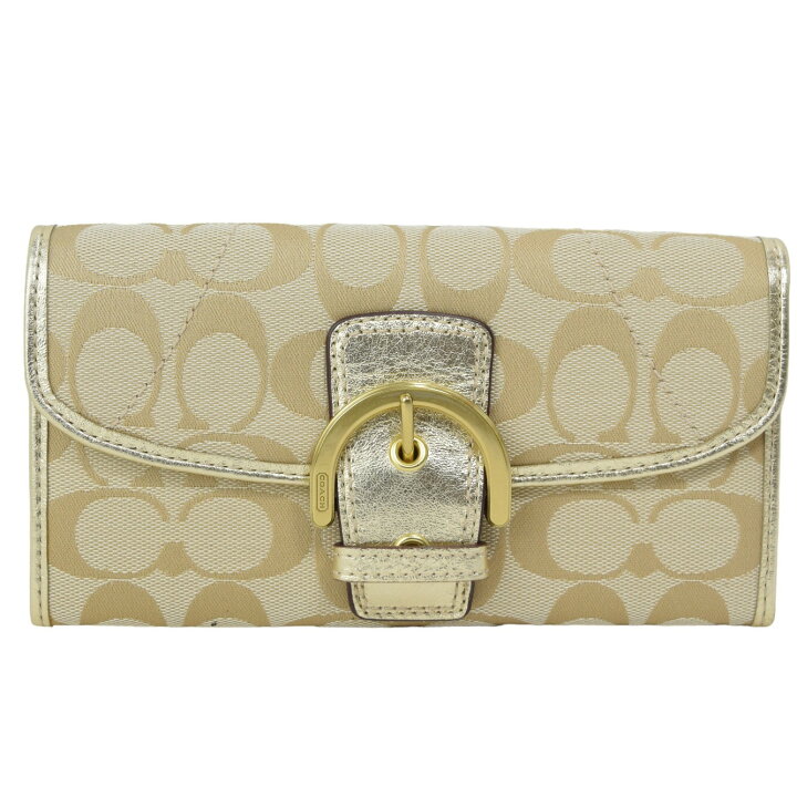 楽天市場】コーチ COACH 長財布 ゴールド金具 F45630 ベージュ系 