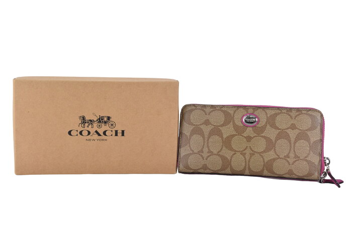 楽天市場】COACH コーチ アコーディオンジップ 長財布 シグネチャー 