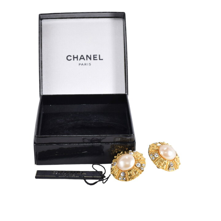 楽天市場】CHANEL シャネル イヤリング パール ゴールド GP 