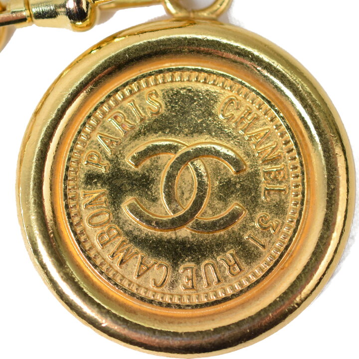 楽天市場】シャネル CHANEL メダリオン チェーン ベルト ゴールド金具 