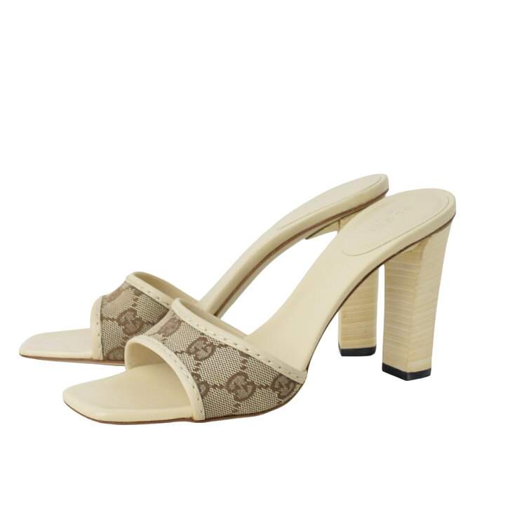 楽天市場】グッチ GUCCI サンダル GGキャンバス ベージュ系 【中古 