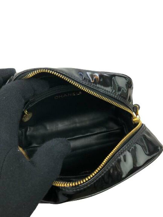楽天市場】シャネル CHANEL 小物入れ パテントレザー エナメル 黒 化粧 