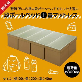 ベッド 収納 段ボールベッド シングル 緊急 防災 災害用 備え 避難所 畳 マットレス 簡易ベッド 床下収納 簡単組み立て 省スペース 保管 防災畳ベッド 段ボール ベッド ベット 寝具