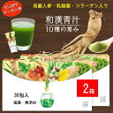漢方医監修 高麗人参 乳酸菌 コラーゲン 漢方 青汁 長命草 2カ月分【和漢青汁10種の恵み】×2箱 国産 無添加 送料無料 粉末 30包/箱 高齢者 更年期 ウコン コラーゲン 女性 男性 プレゼント ギフト 食物繊維 健康 美容 自然 食品 ビフィズス菌 飲みやすい 美味 受賞
