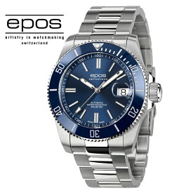 エポス スポーティブ ダイバー 3504BL 腕時計 メンズ 自動巻 epos SPORTIVE Diver ダイバーズウォッチ メタルブレス