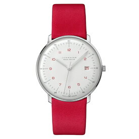 【マラソン中ポイント2倍】 ユンハンス マックスビル メガソーラー 59 4325 02 電波時計 サファイアクリスタル 腕時計 メンズ レディース ユニセックス JUNGHANS Max Bill MEGA Solar 59/4325.02 レッド系