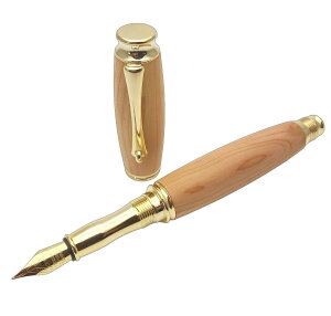 エフスタイル 万年筆 TWM18200 Camel 銘木万年筆/一位(いちい) fstyle Precious wood/Fountain pen 中字 コンバーター付き 木製