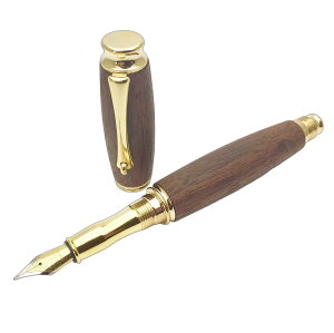 エフスタイル 万年筆 TWM18203 Brown 銘木万年筆/胡桃(くるみ) fstyle Precious wood/Fountain pen 中字 コンバーター付き 木製