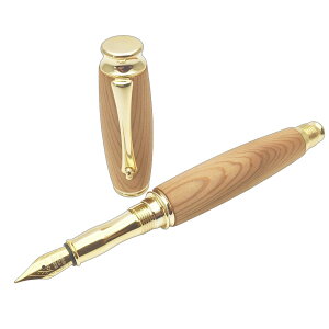 エフスタイル 万年筆 TWM18303 L/Brown 銘木万年筆/屋久杉(やくすぎ) fstyle Precious wood/Fountain pen 中字 コンバーター付き 木製