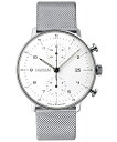 ユンハンス マックスビル 027 4003 46 サファイアクリスタル 腕時計 メンズ JUNGHANS Max Bill Chronoscope 027/4003.46 クロノグラフ 自動巻