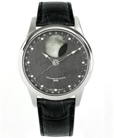 シャウボーグ ムーンメテオライト MOON-METEORITE 腕時計 メンズ SCHAUMBURG watch 自動巻 レザーストラップ グレー系