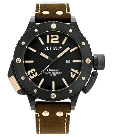 ワケあり アウトレット JET SET ONTARIO ジェットセット オンタリオ 3H 腕時計 J3610B-266 レザーストラップ ブラウン系