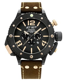 ワケあり アウトレット JET SET ONTARIO ジェットセット オンタリオ クロノグラフ 腕時計 J3710B-266 ブラウン系