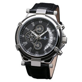 サルバトーレマーラ SM18102-SSBK 腕時計 メンズ Salvatore Marra クロノグラフ レザーストラップ ブラック系