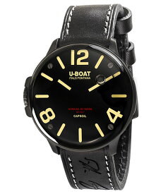ユーボート カプソイル DLC 8108 腕時計 メンズ U-BOAT CAPSOIL DLC レザーストラップ ブラック系