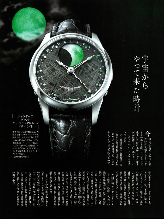 楽天市場】シャウボーグ ムーンメテオライト MOON-METEORITE 腕時計  