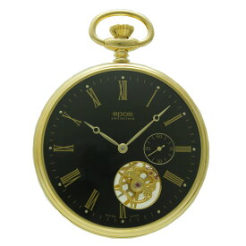 エポス ポケットウォッチ 2090GPBK-N 懐中時計 メンズ 手巻き epos Classic Open Heart Pocket Watch