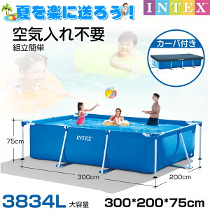 INTEX CebNX Ki J[ot PVCf S ƒpv[ LbY Csv qpv[t[v[ ` v[ 300*200*75cm e3834L jK q l  ^v[ 