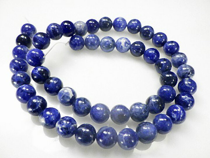 楽天市場】ソーダライト 8mm玉 40cm ビーズ ソーダ石 Sodalite 