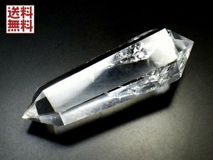 楽天市場】虹入り天然水晶 ダブルポイント 63mm 高品質 両剣水晶 