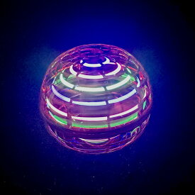 メタリックフライボール 1個【フライングボール フライング スピナー ボール 飛ぶ 光る空飛ぶボール 景品 おもちゃ 縁日 お祭り 玩具 子供】