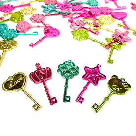すくって！キラピカKeyコレクション 100個セット【景品 子供 水に浮く すくいネタ 縁日 お祭り 夏祭り 縁日すくい スーパーボール 子ども会 子供会 自治会 イベント スーパーボールすくい 宝石すくい 人形すくい 】