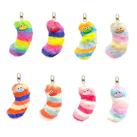 キョロキョロしっぽキーホルダービビットカラー 12個セット【景品 子供 子ども会 玩具 オモチャ おもちゃ 縁日 お祭り イベント お子様ランチ ランチ景品】