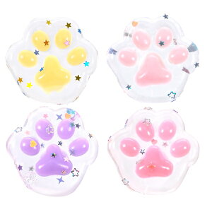 ぷにぷにクリア肉球スクイーズ 36個セット【景品 子供 縁日 お祭り 夏祭り イベント スクイーズ】