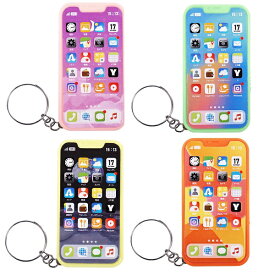 【光るおもちゃ】ピカピカミニスマートフォンライトキーホルダー 24個セット【光るおもちゃ 光るペンダント 光り物玩具 光りもの玩具 縁日 お祭り 夏祭り イベント コンサート ライブ 光る】