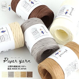 【1317】Paper yarn（ペーパーヤーン） 紙 毛糸 極太 編み物 手芸 夏糸 毛糸ピエロ