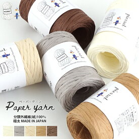 【4/24 20時～エントリーで最大P10倍】【1317】Paper yarn（ペーパーヤーン） 紙 毛糸 極太 編み物 手芸 夏糸 毛糸ピエロ