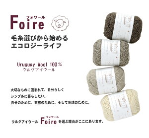 【620】Foire（フォワール）[ウール100％並太40g玉巻(約82m)全4色]