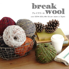 ＼売り尽くし／毛糸 【1289】break wool（ブレイクウール） ウール 超極太 ミックスカラー 編み物 手芸 毛糸ピエロ在庫限り