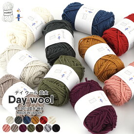 毛糸【1355】Day wool（デイ ウール）並太 ウール 並太-極太 編み物 手芸 毛糸ピエロ